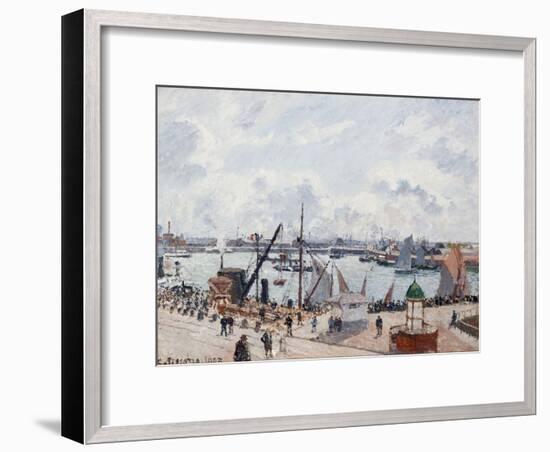 The Outer Harbour of Le Havre, Morning Sun-Camille Pissarro-Framed Giclee Print