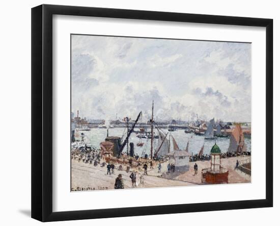 The Outer Harbour of Le Havre, Morning Sun-Camille Pissarro-Framed Giclee Print