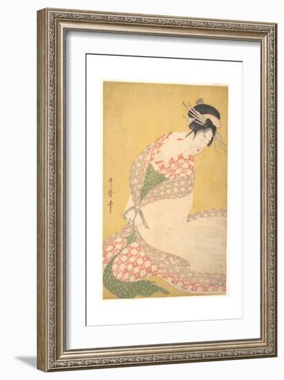 The Outer Robe, c.1795-Kitagawa Utamaro-Framed Giclee Print