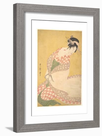 The Outer Robe, c.1795-Kitagawa Utamaro-Framed Giclee Print