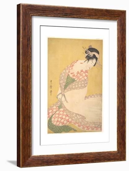 The Outer Robe, c.1795-Kitagawa Utamaro-Framed Giclee Print