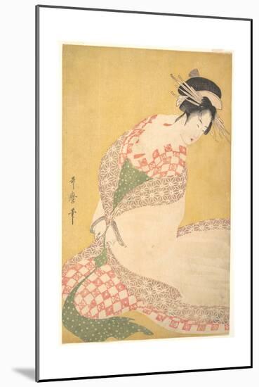 The Outer Robe, c.1795-Kitagawa Utamaro-Mounted Giclee Print