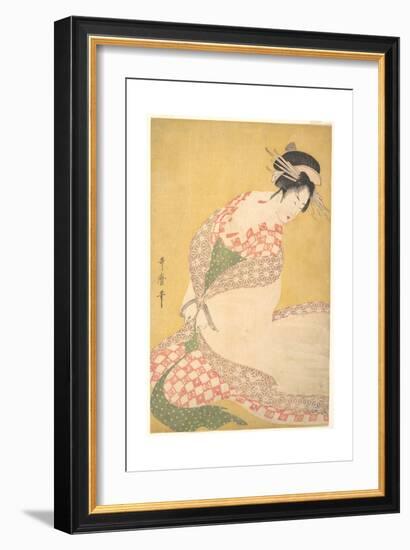 The Outer Robe, c.1795-Kitagawa Utamaro-Framed Giclee Print