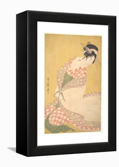 The Outer Robe, c.1795-Kitagawa Utamaro-Framed Premier Image Canvas