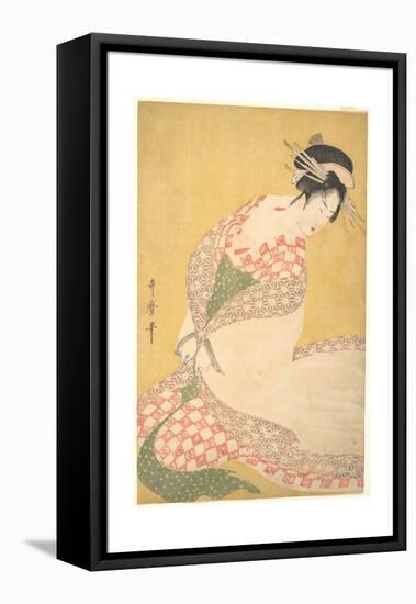 The Outer Robe, c.1795-Kitagawa Utamaro-Framed Premier Image Canvas