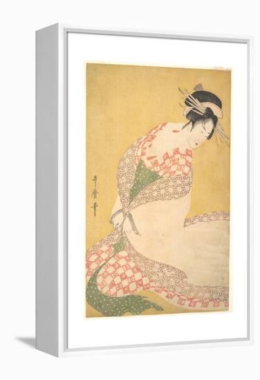 The Outer Robe, c.1795-Kitagawa Utamaro-Framed Premier Image Canvas