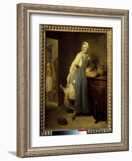 The Outfitter. Painting by Jean Baptiste Simeon Chardin (1699-1779) 18Th Century Sun. 0,47X0,38 M.-Jean-Baptiste Simeon Chardin-Framed Giclee Print
