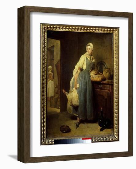 The Outfitter. Painting by Jean Baptiste Simeon Chardin (1699-1779) 18Th Century Sun. 0,47X0,38 M.-Jean-Baptiste Simeon Chardin-Framed Giclee Print