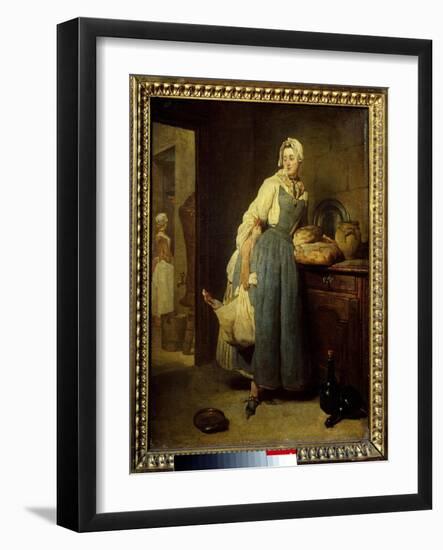 The Outfitter. Painting by Jean Baptiste Simeon Chardin (1699-1779) 18Th Century Sun. 0,47X0,38 M.-Jean-Baptiste Simeon Chardin-Framed Giclee Print