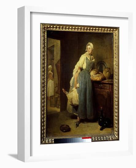 The Outfitter. Painting by Jean Baptiste Simeon Chardin (1699-1779) 18Th Century Sun. 0,47X0,38 M.-Jean-Baptiste Simeon Chardin-Framed Giclee Print