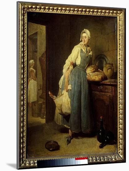 The Outfitter. Painting by Jean Baptiste Simeon Chardin (1699-1779) 18Th Century Sun. 0,47X0,38 M.-Jean-Baptiste Simeon Chardin-Mounted Giclee Print