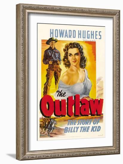 The Outlaw, Jack Buetel, Jane Russell, 1943-null-Framed Premium Giclee Print