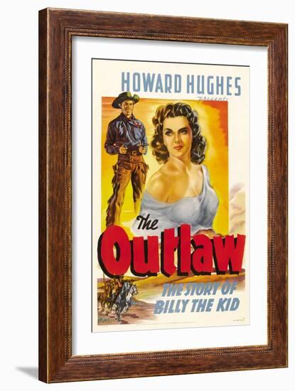 The Outlaw, Jack Buetel, Jane Russell, 1943-null-Framed Art Print