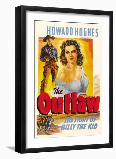 The Outlaw, Jack Buetel, Jane Russell, 1943-null-Framed Art Print