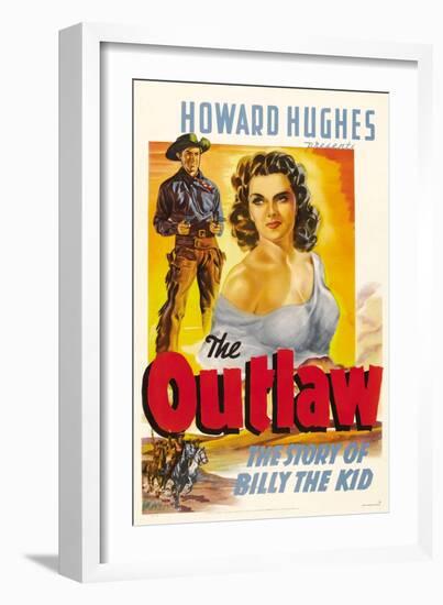 The Outlaw, Jack Buetel, Jane Russell, 1943-null-Framed Art Print