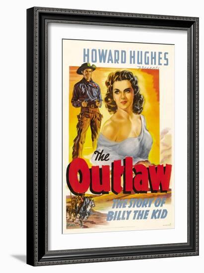 The Outlaw, Jack Buetel, Jane Russell, 1943-null-Framed Art Print