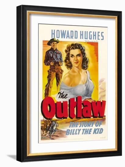 The Outlaw, Jack Buetel, Jane Russell, 1943-null-Framed Art Print