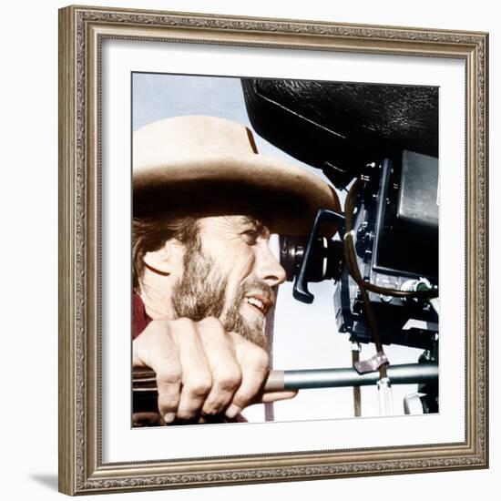 THE OUTLAW JOSEY WALES, actor-director Clint Eastwood, on set, 1976-null-Framed Photo