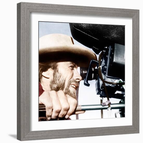 THE OUTLAW JOSEY WALES, actor-director Clint Eastwood, on set, 1976-null-Framed Photo