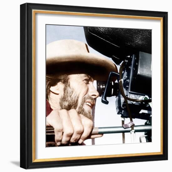 THE OUTLAW JOSEY WALES, actor-director Clint Eastwood, on set, 1976-null-Framed Photo