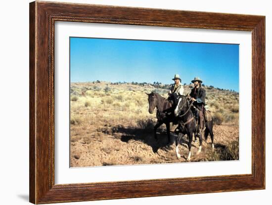 The Outlaw Josey Wales, Chief Dan George, Clint Eastwood, 1976-null-Framed Premium Photographic Print