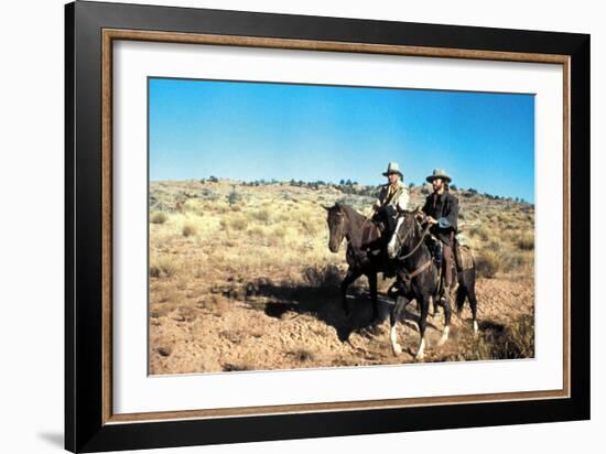 The Outlaw Josey Wales, Chief Dan George, Clint Eastwood, 1976-null-Framed Premium Photographic Print