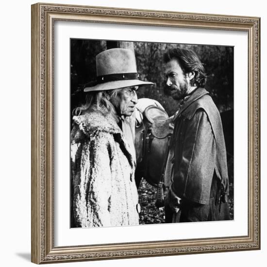 The Outlaw Josey Wales, Chief Dan George, Clint Eastwood, 1976-null-Framed Premium Photographic Print