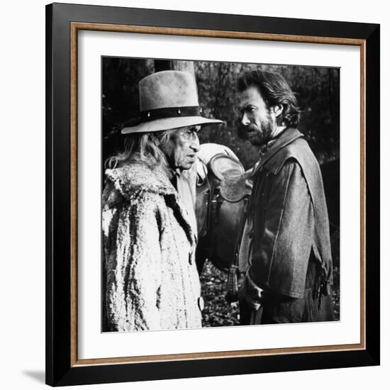 The Outlaw Josey Wales, Chief Dan George, Clint Eastwood, 1976-null-Framed Premium Photographic Print