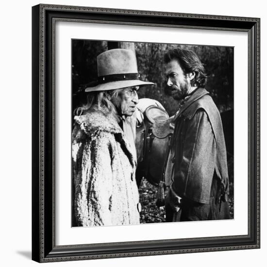 The Outlaw Josey Wales, Chief Dan George, Clint Eastwood, 1976-null-Framed Premium Photographic Print