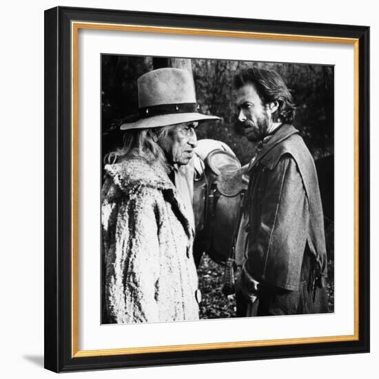 The Outlaw Josey Wales, Chief Dan George, Clint Eastwood, 1976-null-Framed Premium Photographic Print