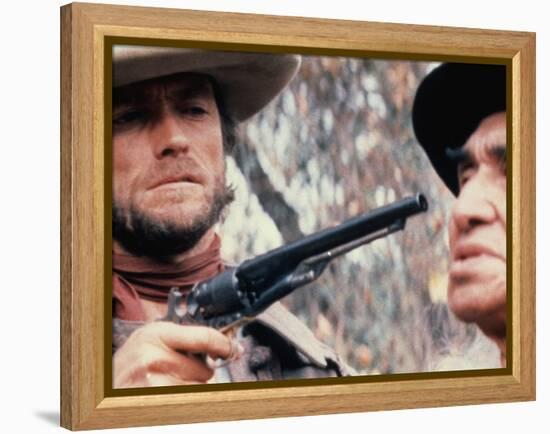 The Outlaw Josey Wales, Clint Eastwood, Chief Dan George, 1976-null-Framed Stretched Canvas
