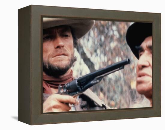 The Outlaw Josey Wales, Clint Eastwood, Chief Dan George, 1976-null-Framed Stretched Canvas