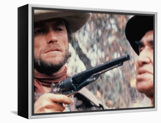 The Outlaw Josey Wales, Clint Eastwood, Chief Dan George, 1976-null-Framed Stretched Canvas