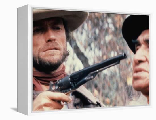 The Outlaw Josey Wales, Clint Eastwood, Chief Dan George, 1976-null-Framed Stretched Canvas