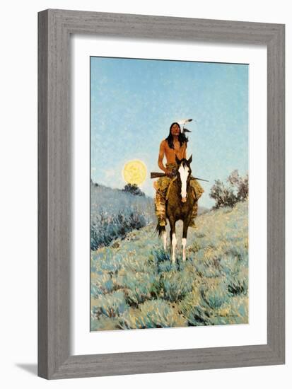 The Outlier 1909-Frederic Sackrider Remington-Framed Art Print