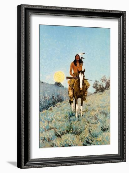 The Outlier 1909-Frederic Sackrider Remington-Framed Art Print