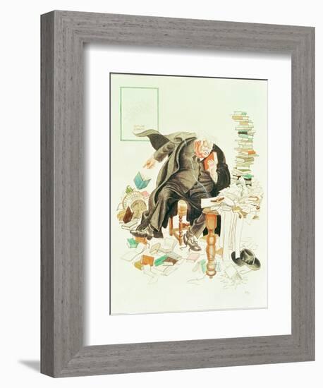 The Outline of Sanity' Satirical Cartoon of G.K. Chesterton-null-Framed Giclee Print