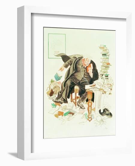 The Outline of Sanity' Satirical Cartoon of G.K. Chesterton-null-Framed Giclee Print