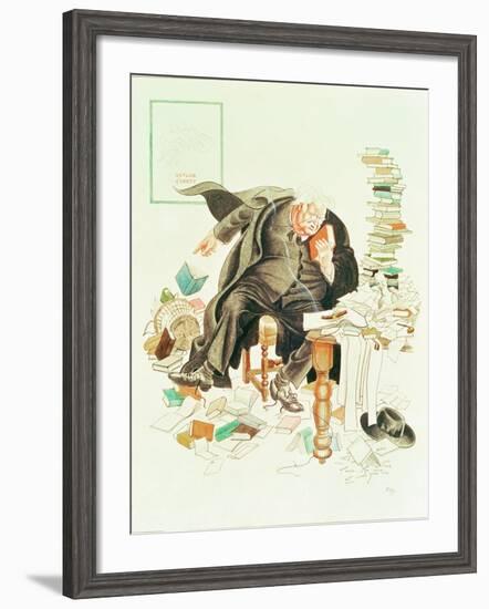 The Outline of Sanity' Satirical Cartoon of G.K. Chesterton-null-Framed Giclee Print