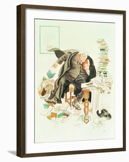 The Outline of Sanity' Satirical Cartoon of G.K. Chesterton-null-Framed Giclee Print