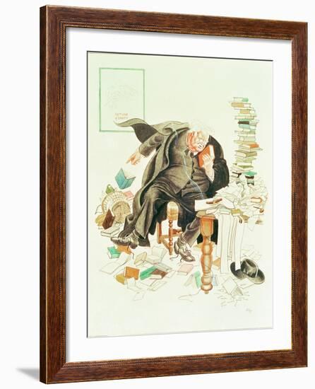 The Outline of Sanity' Satirical Cartoon of G.K. Chesterton-null-Framed Giclee Print