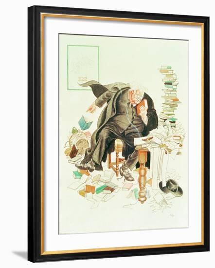 The Outline of Sanity' Satirical Cartoon of G.K. Chesterton-null-Framed Giclee Print