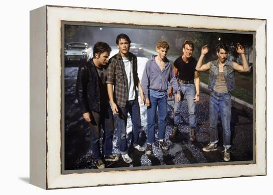 THE OUTSIDERS, 1982 directed by FRANCIS FORD COPPOLA Emilio Estevez, Rob Lowe, Thomas C. Howell, Pa-null-Framed Stretched Canvas