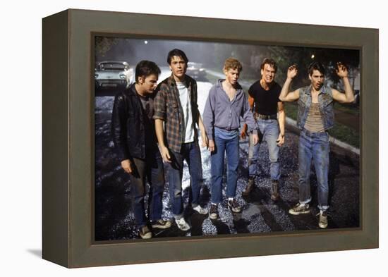 THE OUTSIDERS, 1982 directed by FRANCIS FORD COPPOLA Emilio Estevez, Rob Lowe, Thomas C. Howell, Pa-null-Framed Stretched Canvas