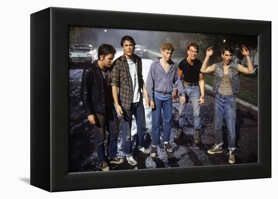 THE OUTSIDERS, 1982 directed by FRANCIS FORD COPPOLA Emilio Estevez, Rob Lowe, Thomas C. Howell, Pa-null-Framed Stretched Canvas