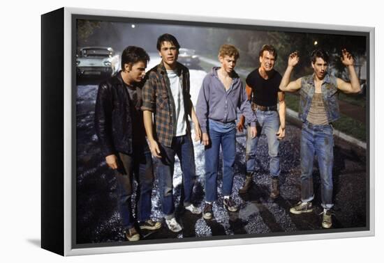 THE OUTSIDERS, 1982 directed by FRANCIS FORD COPPOLA Emilio Estevez, Rob Lowe, Thomas C. Howell, Pa-null-Framed Stretched Canvas