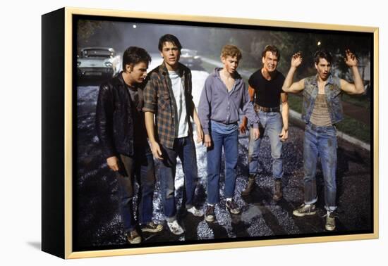 THE OUTSIDERS, 1982 directed by FRANCIS FORD COPPOLA Emilio Estevez, Rob Lowe, Thomas C. Howell, Pa-null-Framed Stretched Canvas