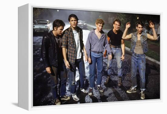 THE OUTSIDERS, 1982 directed by FRANCIS FORD COPPOLA Emilio Estevez, Rob Lowe, Thomas C. Howell, Pa-null-Framed Stretched Canvas