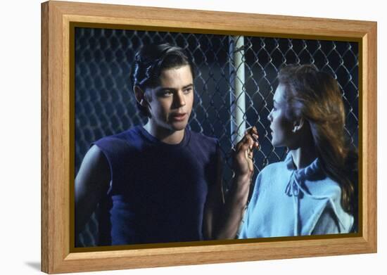 THE OUTSIDERS, 1982 directed by FRANCIS FORD COPPOLA Thomas C. Howell and Diane Lane (photo)-null-Framed Stretched Canvas