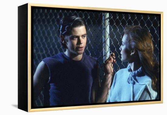 THE OUTSIDERS, 1982 directed by FRANCIS FORD COPPOLA Thomas C. Howell and Diane Lane (photo)-null-Framed Stretched Canvas